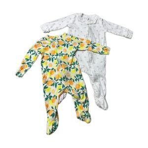 GAP white footie  and green old navy footie